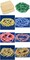 2 Beading Mats 8" x 8" & 7 Strands Glass & Chip Beads Various Colors and Sizes
